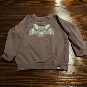 Whistle & Flute Organic Cotton Sweatshirt Kawaii Bat Size 5-6